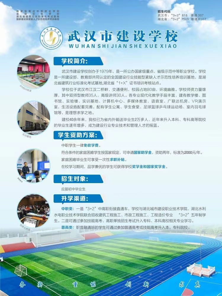 2022年武汉市建设学校招生简章 2022年武汉市建设学校招生简章