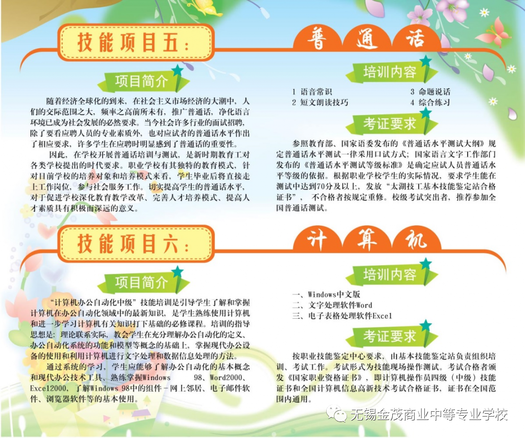 2021年无锡金茂商业中等专业学校招生简章(5) 2021年无锡金茂商业中等专业学校招生简章(5)