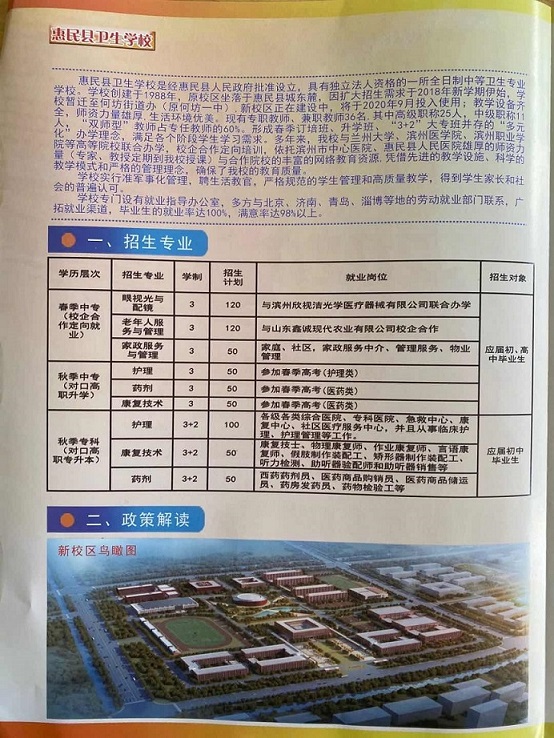2020年惠民县卫生学校招生(图) 2020年惠民县卫生学校招生(图)